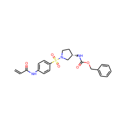 C=CC(=O)Nc1ccc(S(=O)(=O)N2CC[C@H](NC(=O)OCc3ccccc3)C2)cc1 ZINC000084739079