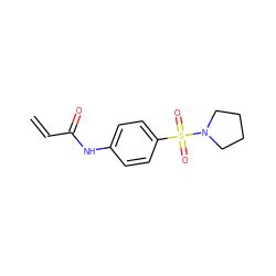 C=CC(=O)Nc1ccc(S(=O)(=O)N2CCCC2)cc1 ZINC000035160102