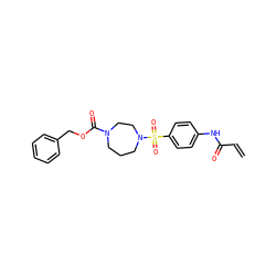 C=CC(=O)Nc1ccc(S(=O)(=O)N2CCCN(C(=O)OCc3ccccc3)CC2)cc1 ZINC000084690021