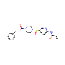 C=CC(=O)Nc1ccc(S(=O)(=O)N2CCN(C(=O)OCc3ccccc3)CC2)cn1 ZINC000084739476