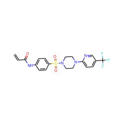 C=CC(=O)Nc1ccc(S(=O)(=O)N2CCN(c3ccc(C(F)(F)F)cn3)CC2)cc1 ZINC000084731053