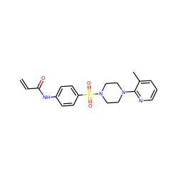 C=CC(=O)Nc1ccc(S(=O)(=O)N2CCN(c3ncccc3C)CC2)cc1 ZINC000084731048