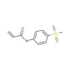 C=CC(=O)Nc1ccc(S(C)(=O)=O)cc1 ZINC000036334248