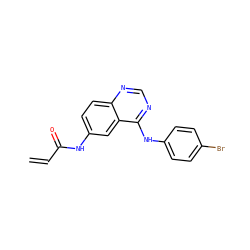 C=CC(=O)Nc1ccc2ncnc(Nc3ccc(Br)cc3)c2c1 ZINC000034490523