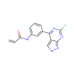 C=CC(=O)Nc1cccc(-c2nc(Cl)nc3n[nH]cc23)c1 ZINC000169701950