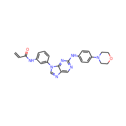 C=CC(=O)Nc1cccc(-n2cnc3cnc(Nc4ccc(N5CCOCC5)cc4)nc32)c1 ZINC001772610068