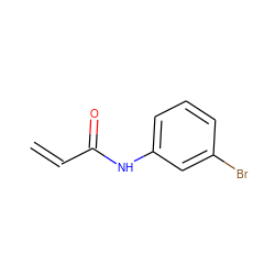 C=CC(=O)Nc1cccc(Br)c1 ZINC000036883033