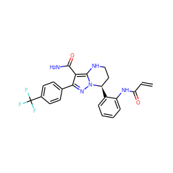 C=CC(=O)Nc1ccccc1[C@@H]1CCNc2c(C(N)=O)c(-c3ccc(C(F)(F)F)cc3)nn21 ZINC001772612600