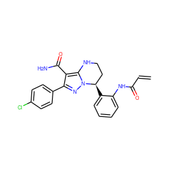 C=CC(=O)Nc1ccccc1[C@@H]1CCNc2c(C(N)=O)c(-c3ccc(Cl)cc3)nn21 ZINC001772605097