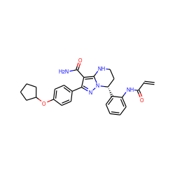 C=CC(=O)Nc1ccccc1[C@H]1CCNc2c(C(N)=O)c(-c3ccc(OC4CCCC4)cc3)nn21 ZINC001772635320