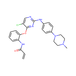 C=CC(=O)Nc1ccccc1Oc1nc(Nc2ccc(N3CCN(C)CC3)cc2)ncc1Cl ZINC000584904905