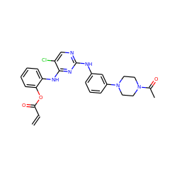 C=CC(=O)Oc1ccccc1Nc1nc(Nc2cccc(N3CCN(C(C)=O)CC3)c2)ncc1Cl ZINC001772621160