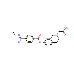 C=CC/N=C(\N)c1ccc(C(=O)Nc2ccc3c(c2)C[C@H](CC(=O)O)CC3)cc1 ZINC000013781413