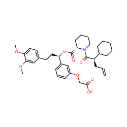 C=CC[C@@H](C(=O)N1CCCC[C@H]1C(=O)O[C@H](CCc1ccc(OC)c(OC)c1)c1cccc(OCC(=O)O)c1)C1CCCCC1 ZINC000473114983