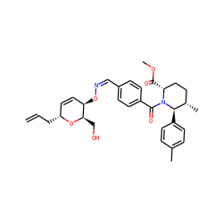 C=CC[C@@H]1C=C[C@@H](O/N=C\c2ccc(C(=O)N3[C@H](C(=O)OC)CC[C@H](C)[C@H]3c3ccc(C)cc3)cc2)[C@@H](CO)O1 ZINC000008035683