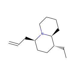 C=CC[C@@H]1CC[C@@H](CC)[C@@H]2CCCCN12 ZINC000015205547