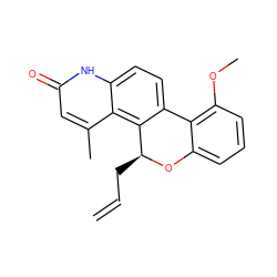 C=CC[C@@H]1Oc2cccc(OC)c2-c2ccc3[nH]c(=O)cc(C)c3c21 ZINC000029043219