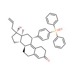 C=CC[C@]1(O)CC[C@H]2[C@@H]3CCC4=CC(=O)CCC4=C3[C@@H](c3ccc(P(=O)(c4ccccc4)c4ccccc4)cc3)C[C@@]21C ZINC000034633704