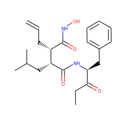 C=CC[C@H](C(=O)NO)[C@@H](CC(C)C)C(=O)N[C@@H](Cc1ccccc1)C(=O)CC ZINC000026973831