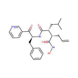 C=CC[C@H](C(=O)NO)[C@@H](CC(C)C)C(=O)N[C@@H](Cc1ccccc1)C(=O)c1cccnc1 ZINC000026971005