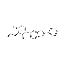 C=CC[C@H]1C(=O)NN=C(c2ccc3nc(-c4ccccc4)oc3c2)[C@H]1C ZINC000139468504