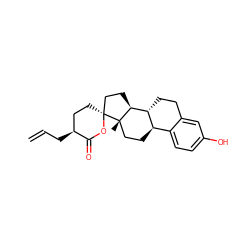 C=CC[C@H]1CC[C@@]2(CC[C@H]3[C@@H]4CCc5cc(O)ccc5[C@H]4CC[C@@]32C)OC1=O ZINC000040916177