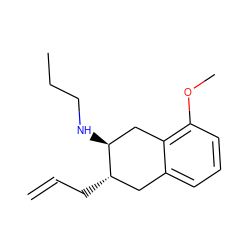 C=CC[C@H]1Cc2cccc(OC)c2C[C@@H]1NCCC ZINC000027738179