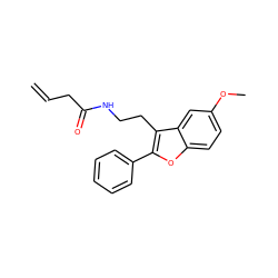 C=CCC(=O)NCCc1c(-c2ccccc2)oc2ccc(OC)cc12 ZINC000013474364