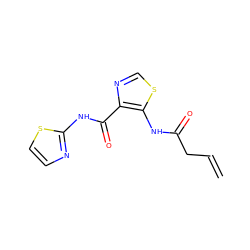 C=CCC(=O)Nc1scnc1C(=O)Nc1nccs1 ZINC000028125380