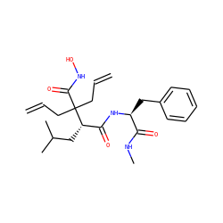 C=CCC(CC=C)(C(=O)NO)[C@@H](CC(C)C)C(=O)N[C@@H](Cc1ccccc1)C(=O)NC ZINC000029236838