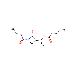 C=CCCC(=O)O[C@H](C)[C@@H]1CN(C(=O)CCC=C)C1=O ZINC000045300089