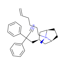 C=CCCCC[N@@+]1(C)[C@H]2CC[C@@H]1C[C@H](CC(C#N)(c1ccccc1)c1ccccc1)C2 ZINC000299845565