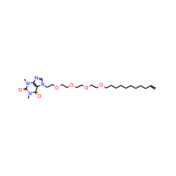 C=CCCCCCCCCCOCCOCCOCCOCCn1cnc2c1c(=O)n(C)c(=O)n2C ZINC000045338779