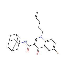 C=CCCCn1cc(C(=O)NC23CC4CC(CC(C4)C2)C3)c(=O)c2cc(Br)ccc21 ZINC000040980180