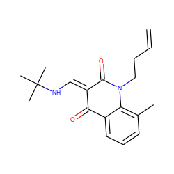 C=CCCN1C(=O)/C(=C/NC(C)(C)C)C(=O)c2cccc(C)c21 ZINC000473108257