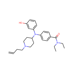 C=CCCN1CCC(N(c2ccc(C(=O)N(CC)CC)cc2)c2cccc(O)c2)CC1 ZINC000045254256