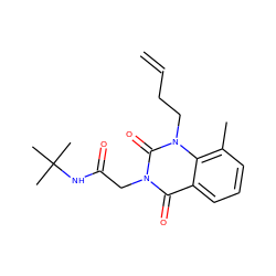 C=CCCn1c(=O)n(CC(=O)NC(C)(C)C)c(=O)c2cccc(C)c21 ZINC001772590850