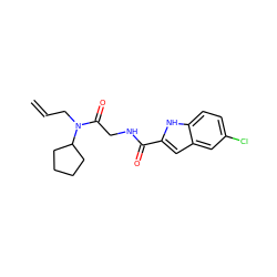 C=CCN(C(=O)CNC(=O)c1cc2cc(Cl)ccc2[nH]1)C1CCCC1 ZINC000028134221