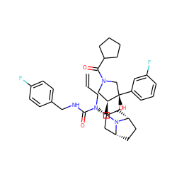 C=CCN(C(=O)NCc1ccc(F)cc1)[C@@H]1C[C@@H]2CC[C@H](C1)N2C[C@H]1CN(C(=O)C2CCCC2)C[C@]1(O)c1cccc(F)c1 ZINC000101362435