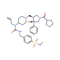 C=CCN(C(=O)NCc1ccc(S(=O)(=O)NC)cc1)C1CCN(C[C@H]2CN(C(=O)C3CCCC3)C[C@]2(O)c2ccccc2)CC1 ZINC000043206342