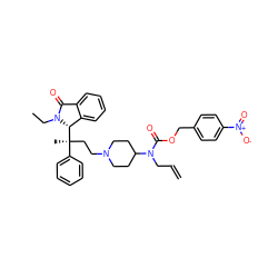 C=CCN(C(=O)OCc1ccc([N+](=O)[O-])cc1)C1CCN(CC[C@@](C)(c2ccccc2)[C@H]2c3ccccc3C(=O)N2CC)CC1 ZINC000026840698