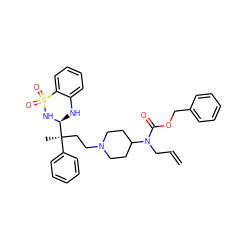 C=CCN(C(=O)OCc1ccccc1)C1CCN(CC[C@@](C)(c2ccccc2)[C@@H]2Nc3ccccc3S(=O)(=O)N2)CC1 ZINC000026835409