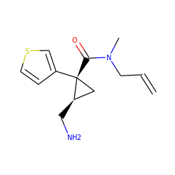 C=CCN(C)C(=O)[C@@]1(c2ccsc2)C[C@H]1CN ZINC000029042900