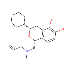 C=CCN(C)C[C@@H]1O[C@H](C2CCCCC2)Cc2c1ccc(O)c2O ZINC000013823842