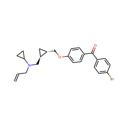 C=CCN(C[C@H]1C[C@@H]1COc1ccc(C(=O)c2ccc(Br)cc2)cc1)C1CC1 ZINC000013519667