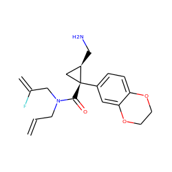 C=CCN(CC(=C)F)C(=O)[C@@]1(c2ccc3c(c2)OCCO3)C[C@H]1CN ZINC000029046886