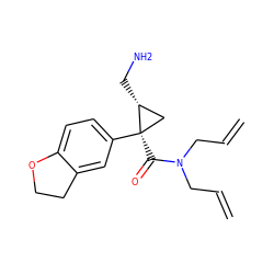 C=CCN(CC=C)C(=O)[C@@]1(c2ccc3c(c2)CCO3)C[C@H]1CN ZINC000029046505