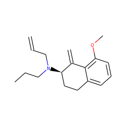 C=CCN(CCC)[C@@H]1CCc2cccc(OC)c2C1=C ZINC000013826076