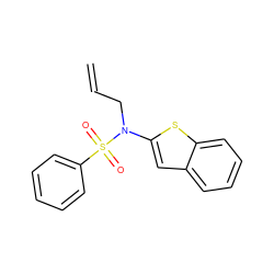 C=CCN(c1cc2ccccc2s1)S(=O)(=O)c1ccccc1 ZINC000115232488