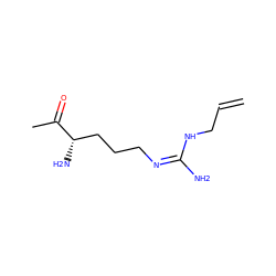 C=CCN/C(N)=N\CCC[C@H](N)C(C)=O ZINC000027300394